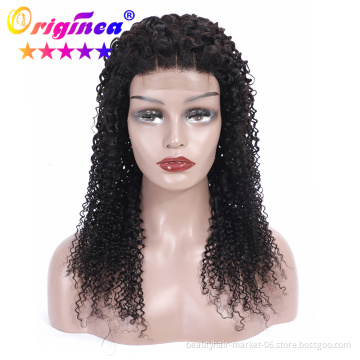 Cheap Wholesale micro braids wig Virgin Peruvian curly lace wig